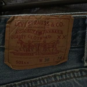 Vintage Levis 501 Denim Jeans 36x34
